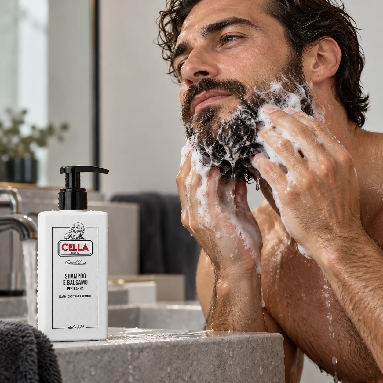 Шампунь І Кондиціонер Для Бороди 2 В 1 Cella Shampoo E Balsamo Per Barba — фото 6