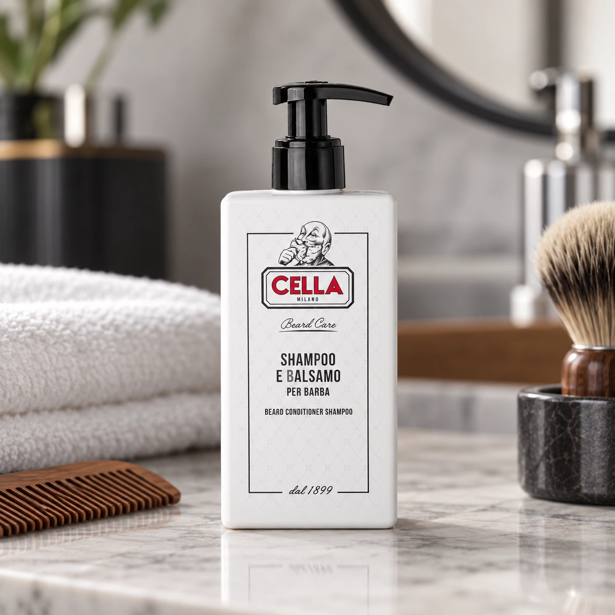 Шампунь І Кондиціонер Для Бороди 2 В 1 Cella Shampoo E Balsamo Per Barba — фото 7