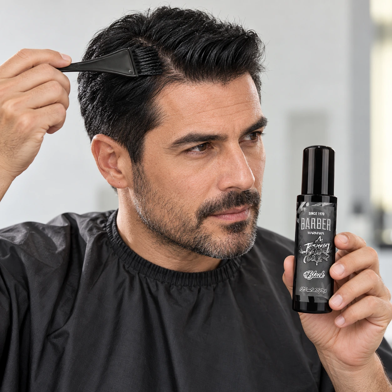 Спрей для тимчасового фарбування волосся Temporary Hair Color - Black — фото 3