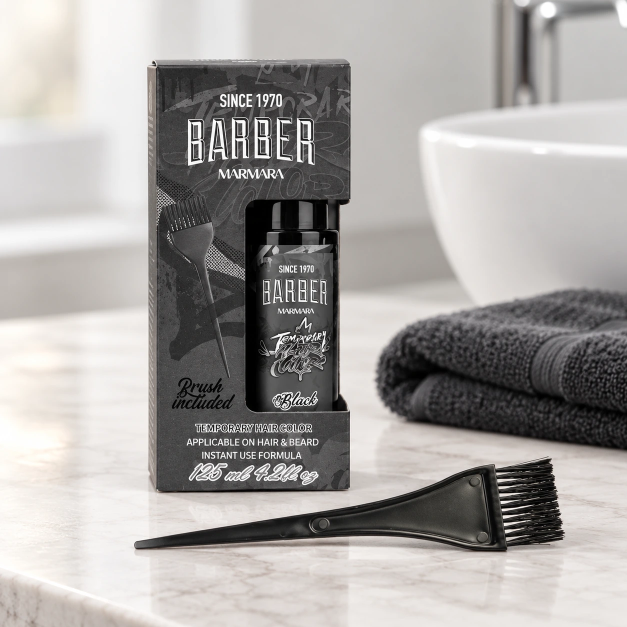 Спрей для тимчасового фарбування волосся Temporary Hair Color - Black — фото 4