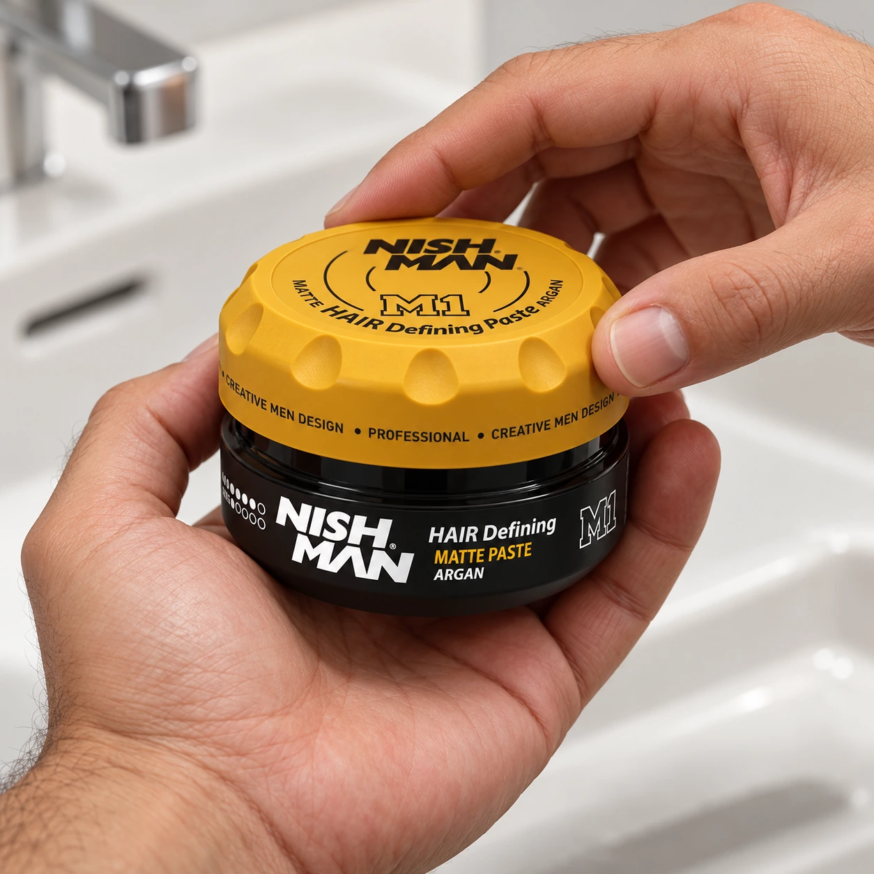 Матова паста для стилізації волосся Hair Defining Matte Paste M1 – сильна фіксація та природний вигляд | матовий ефект водна основа — фото 2