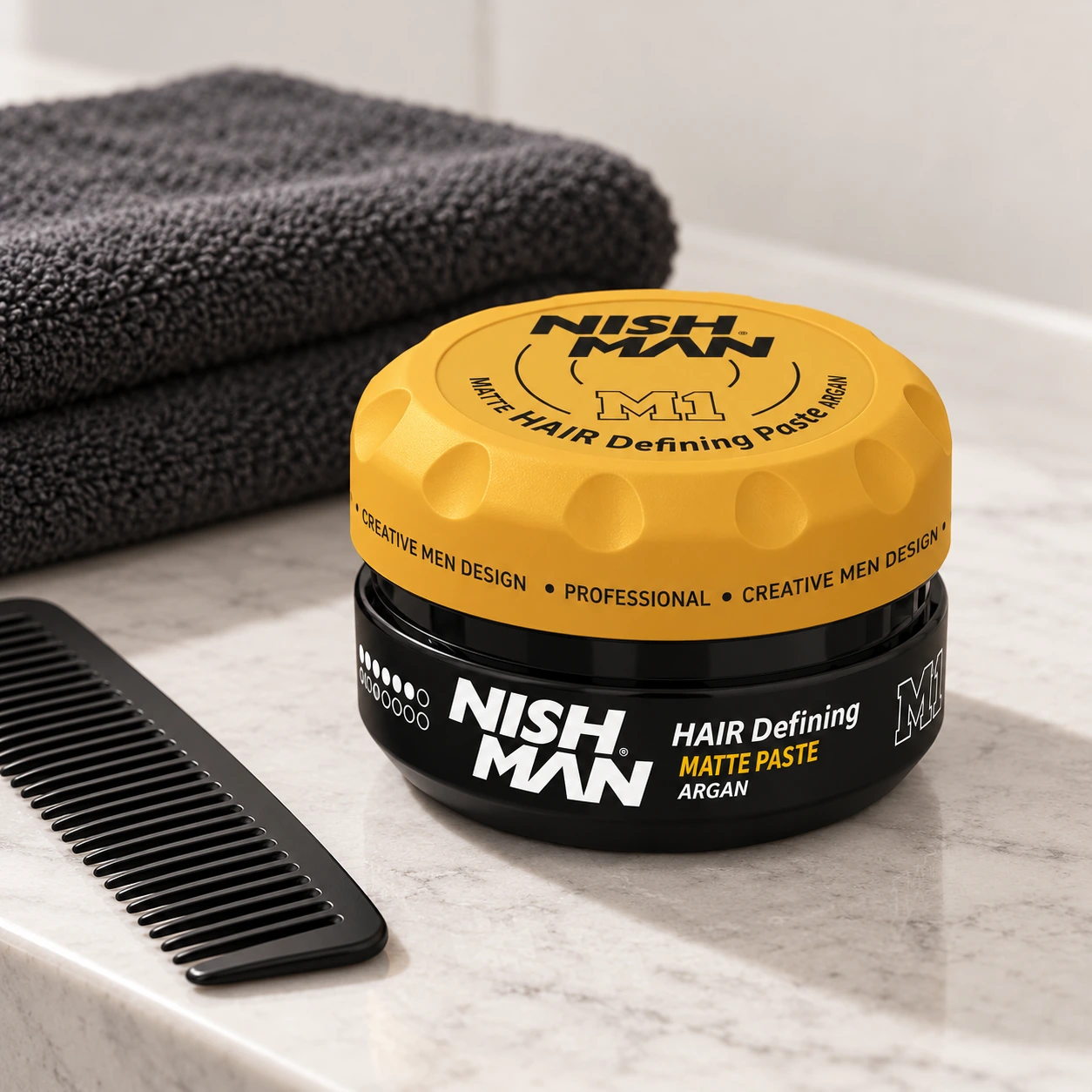 Матова паста для стилізації волосся Hair Defining Matte Paste M1 – сильна фіксація та природний вигляд | матовий ефект водна основа — фото 4