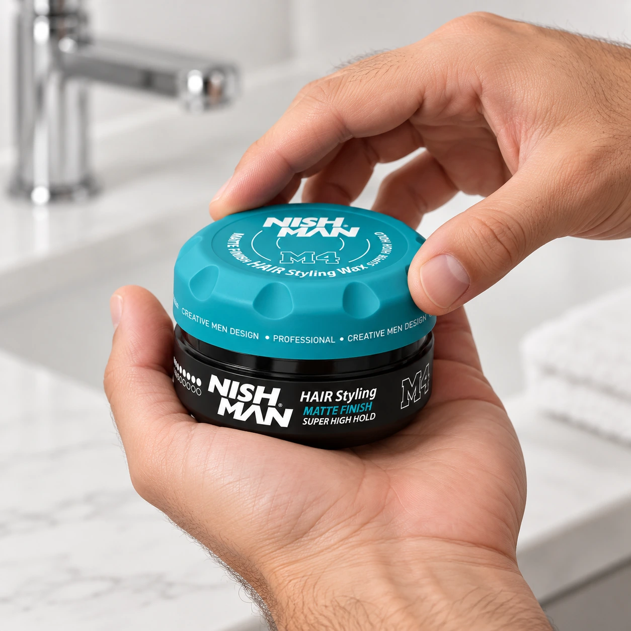 Матовий віск для стилізації волосся Matte Finish Hair Styling Wax M4 – екстремальна фіксація та матовий ефект | контроль на весь день — фото 2