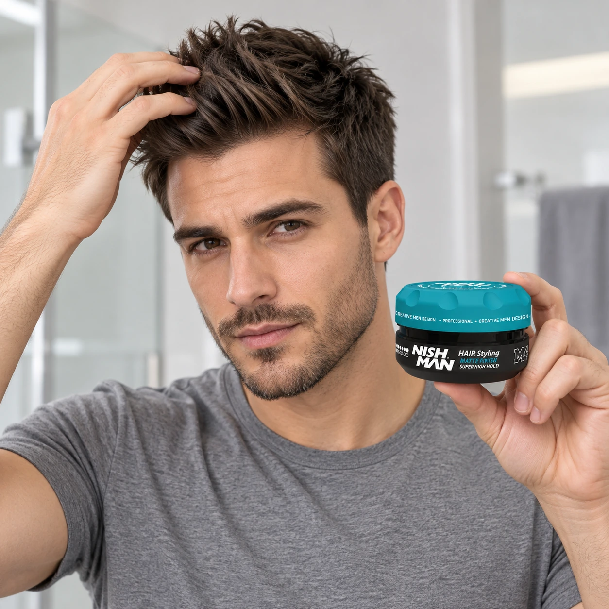 Матовий віск для стилізації волосся Matte Finish Hair Styling Wax M4 – екстремальна фіксація та матовий ефект | контроль на весь день — фото 3