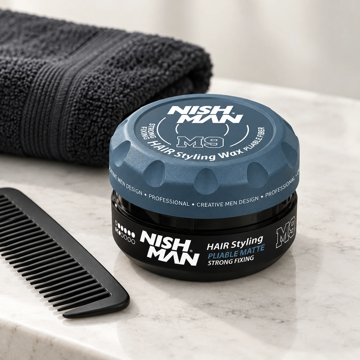 Матовий віск для стилзації волосся Hair Styling Wax M9 – сильна фіксація та підкреслена текстура | матовий фініш легко наноситься — фото 4