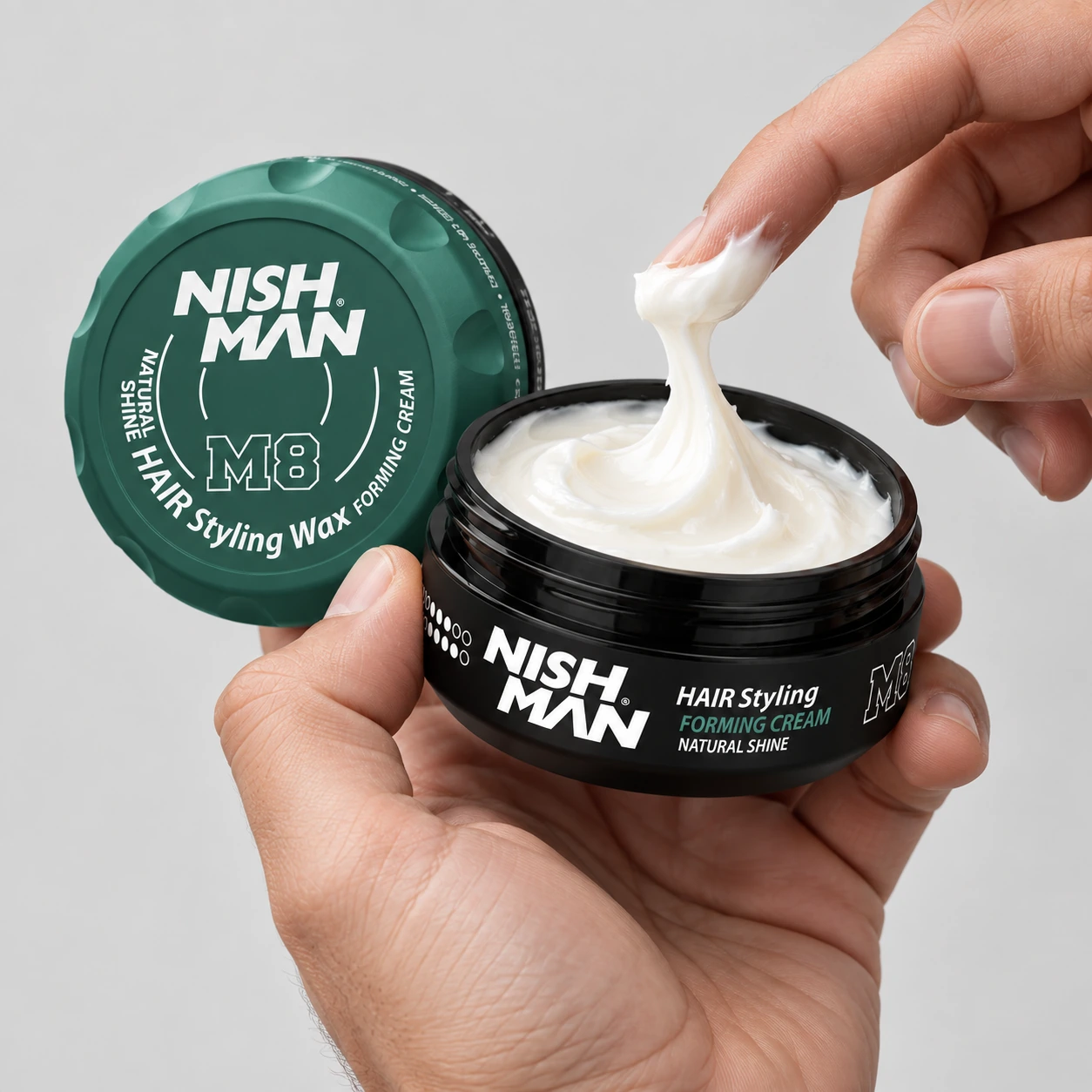 Матовий крем-віск для стилзації волосся Hair Styling Wax M8 – середня фіксація та натуральний блиск | кремова текстура — фото 3