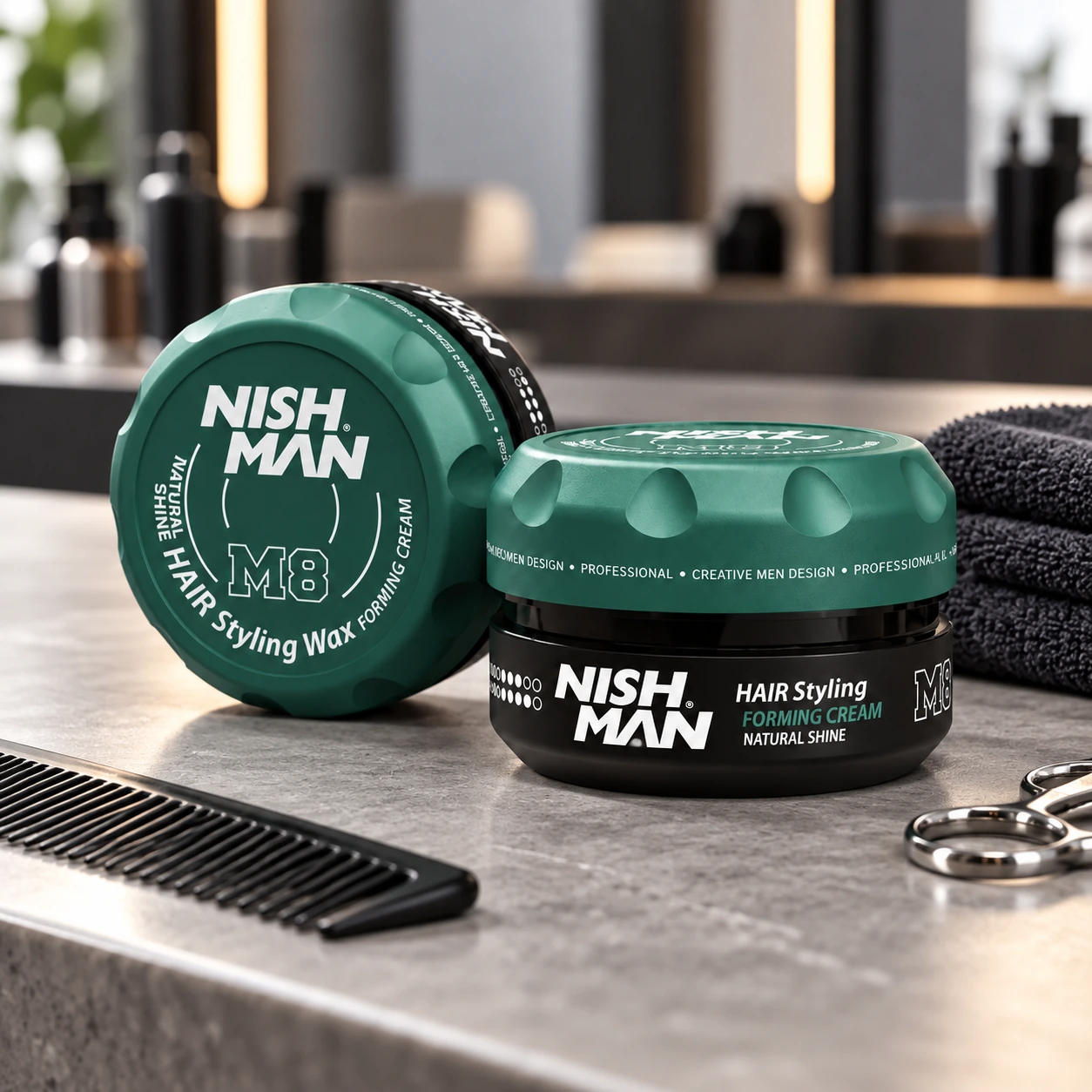 Матовий крем-віск для стилзації волосся Hair Styling Wax M8 – середня фіксація та натуральний блиск | кремова текстура — фото 5
