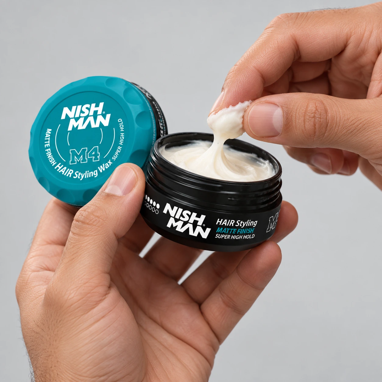 Матовий віск для стилізації волосся Matte Finish Hair Styling Wax M4 – екстремальна фіксація та матовий фініш | компактний формат — фото 3