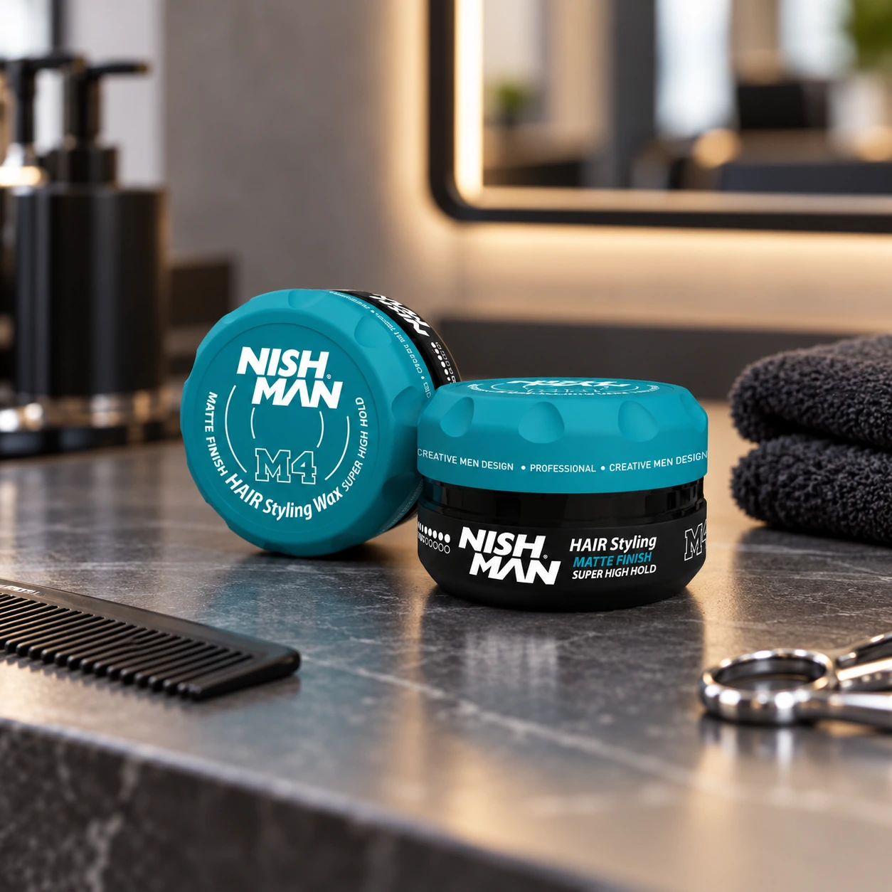 Матовий віск для стилізації волосся Matte Finish Hair Styling Wax M4 – екстремальна фіксація та матовий фініш | компактний формат — фото 4