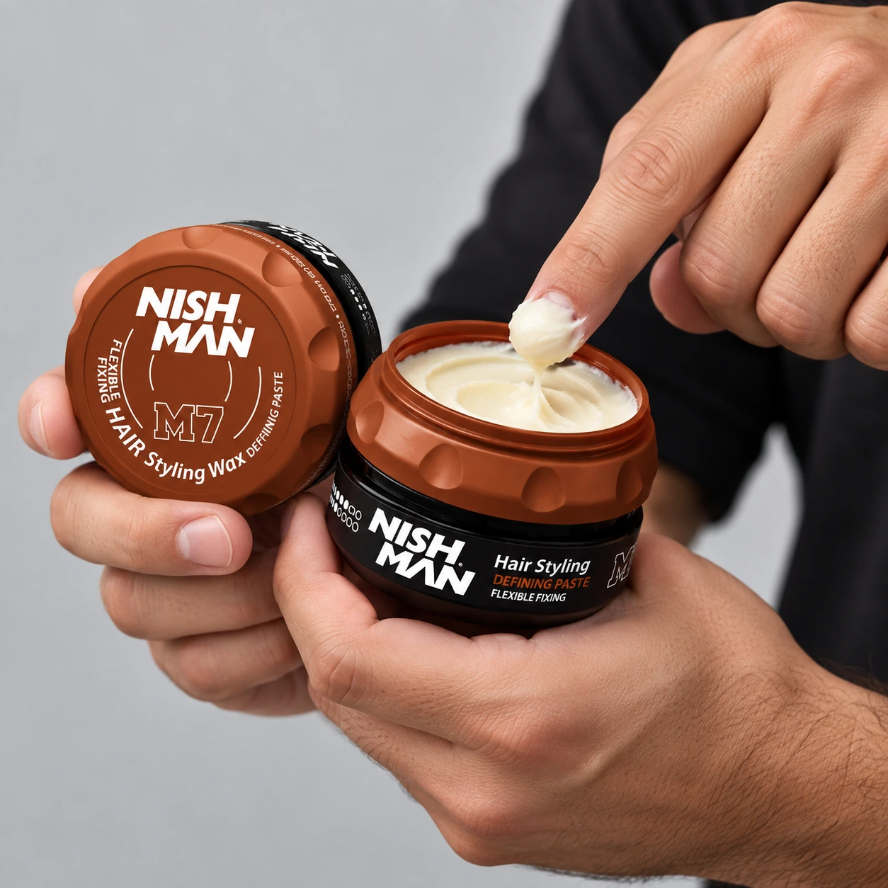 Матова паста для стилізації волосся Hair Styling Wax M7 – гнучка фіксація та матовий фініш | тревел-версія — фото 5