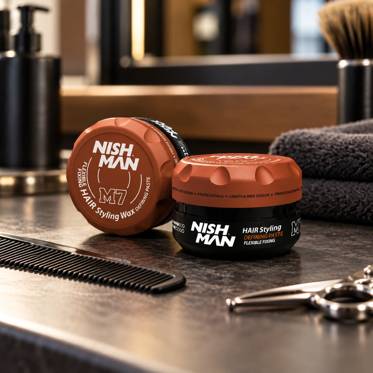 Матова паста для стилізації волосся Hair Styling Wax M7 – гнучка фіксація та матовий фініш | тревел-версія — фото 7