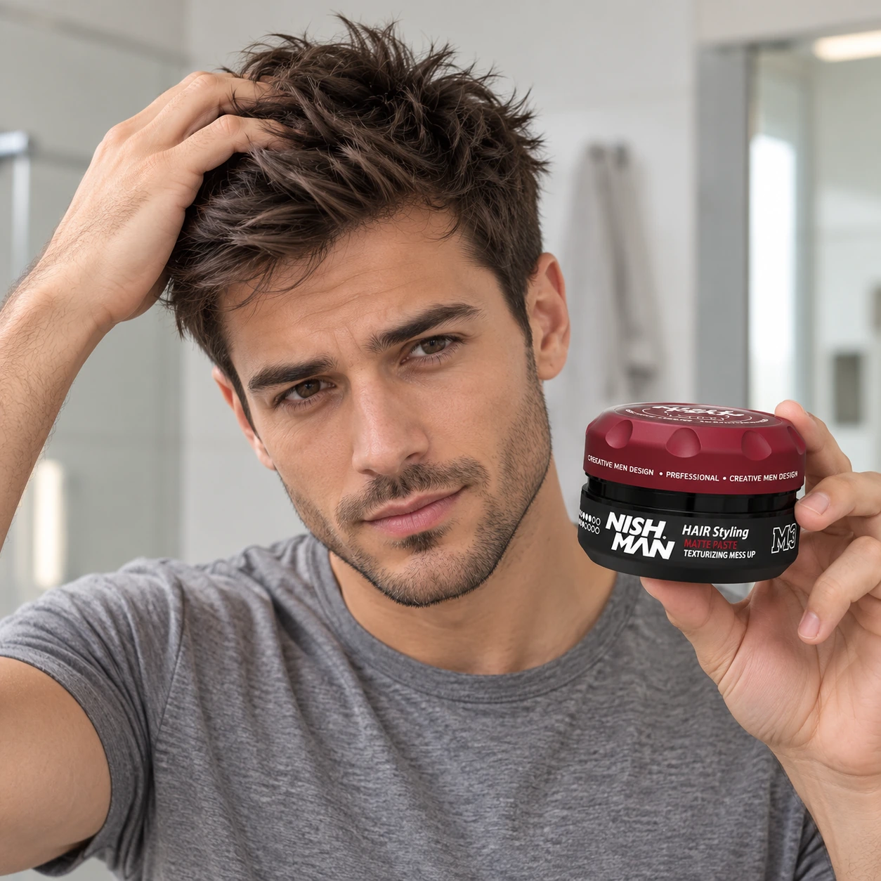 Матова паста для стилізації волосся Hair Texturizing Mess UP M3 — фото 3