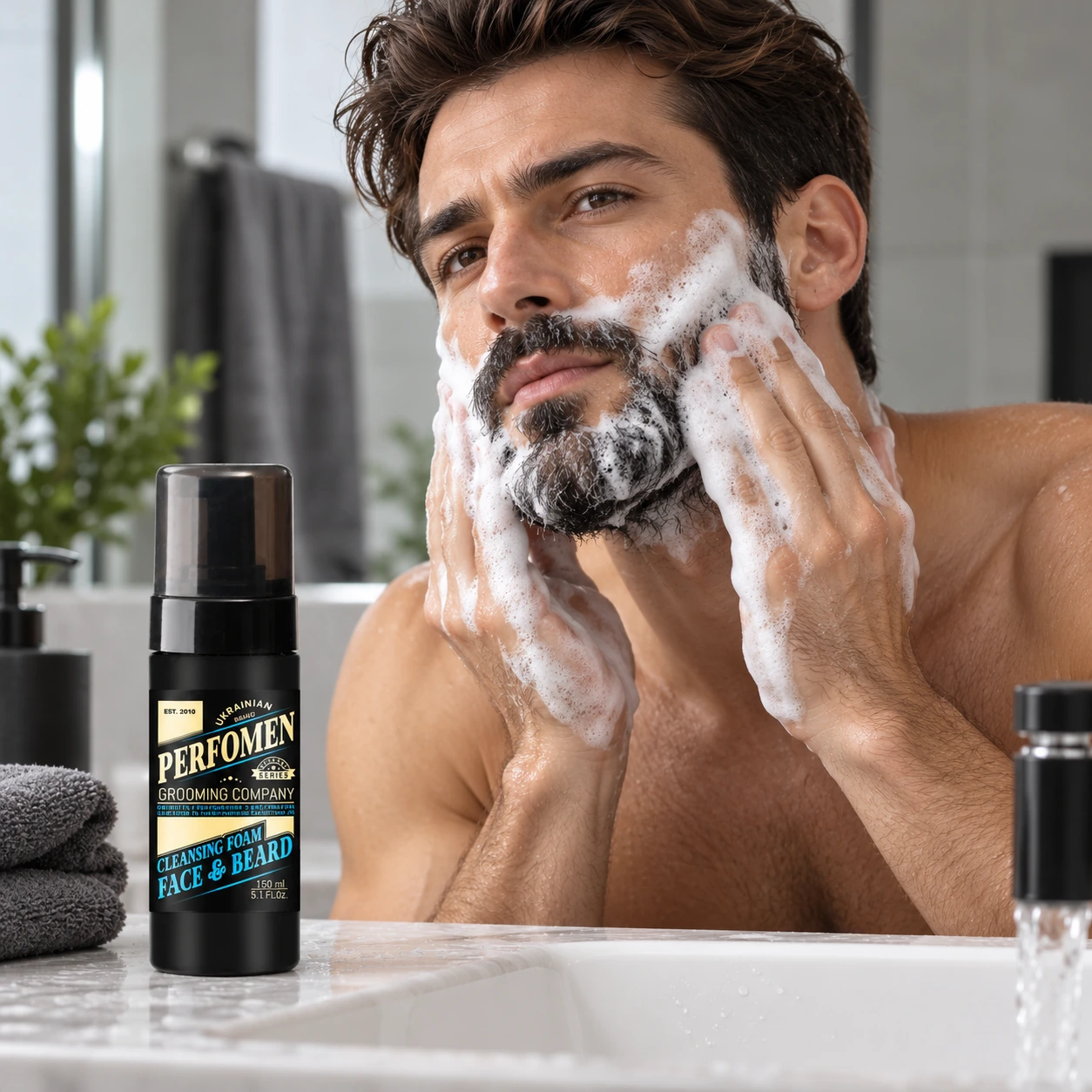 Пінка для вмивання обличчя та бороди Cleansing Foam Face & Beard Inspired by Boys Imperial — фото 6
