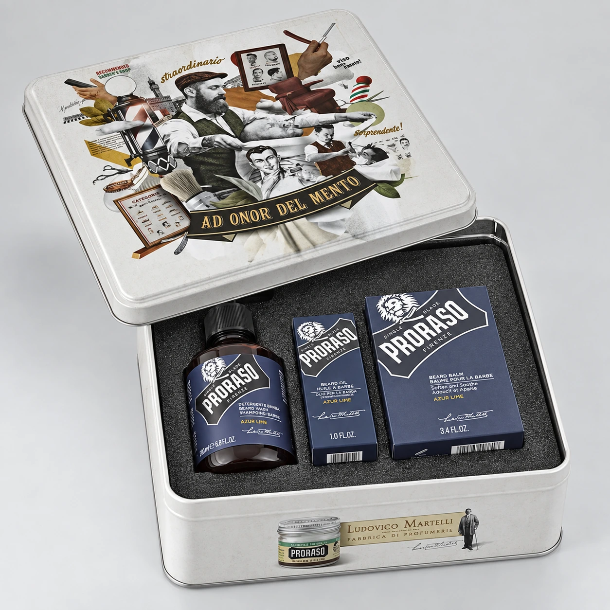 Набір Для Бороди Metal Box Beard Care Azur Lime Gift Set — фото 3