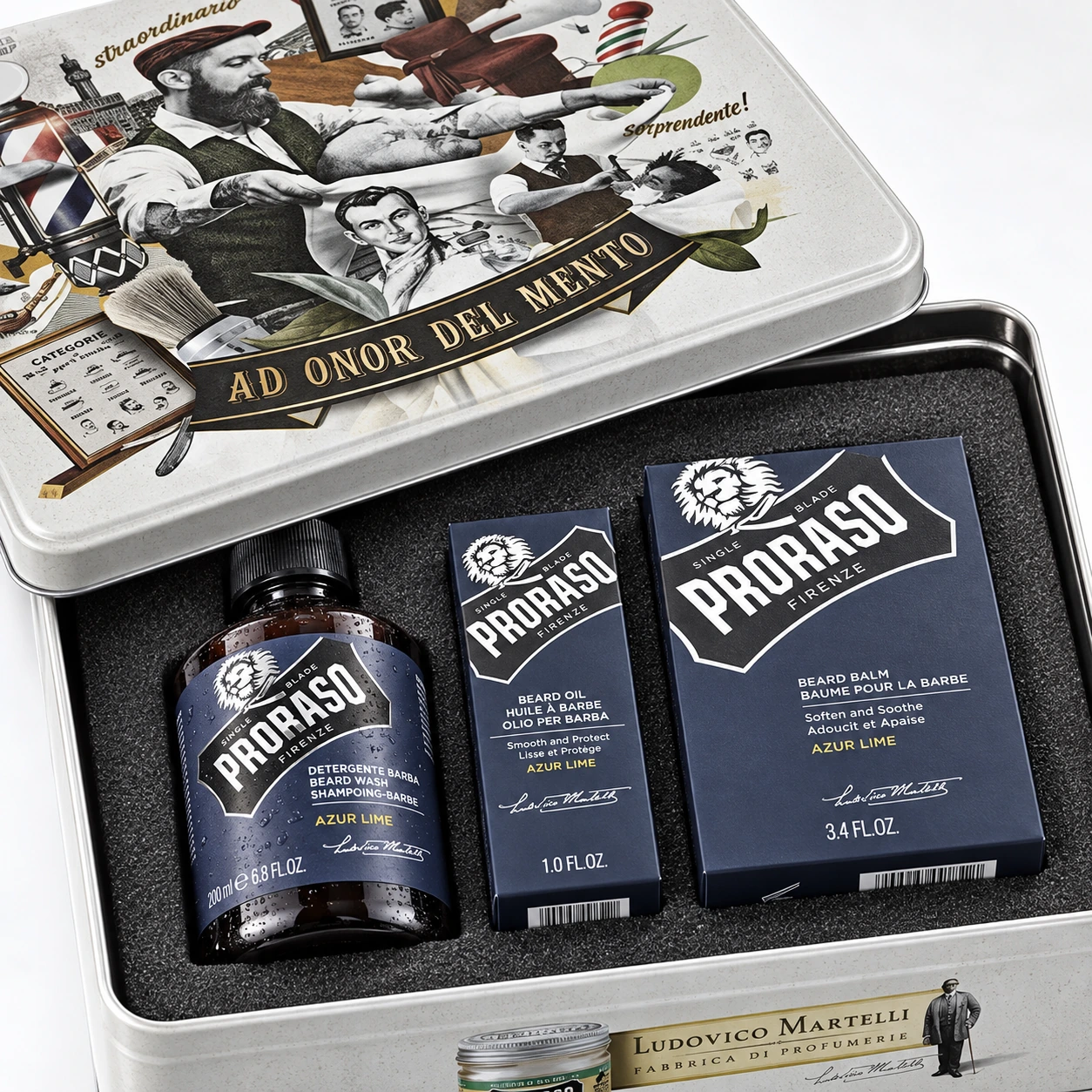 Набір Для Бороди Metal Box Beard Care Azur Lime Gift Set — фото 4
