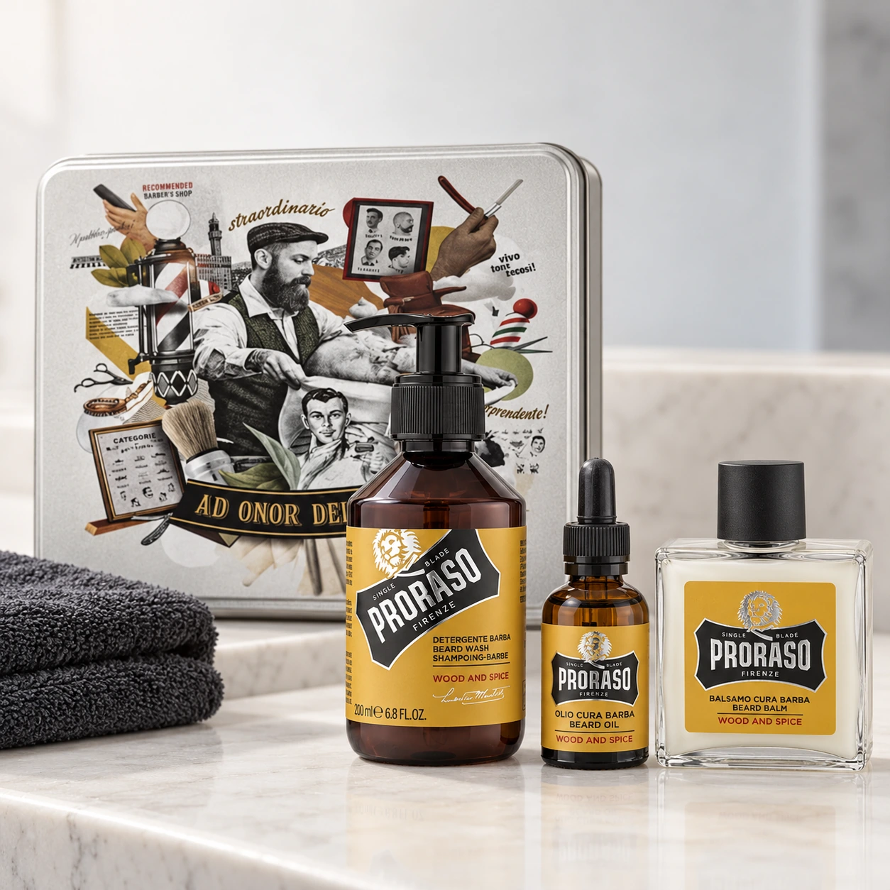 Набір Для Бороди Metal Box Beard Care Wood & Spice Gift Set — фото 4