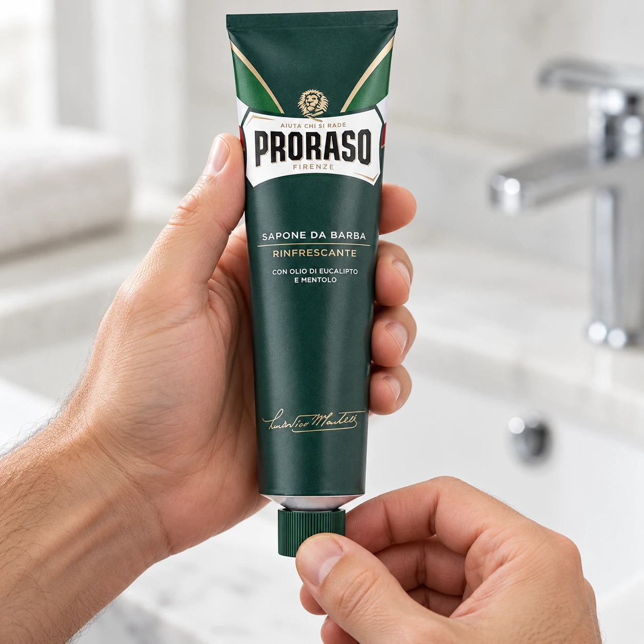 Крем Для Гоління Green (New Version) Shaving Cream Tube Refresh Eucalyptus — фото 2