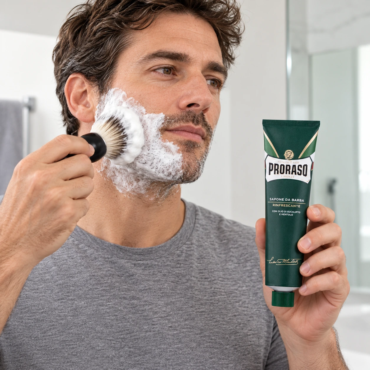 Крем Для Гоління Green (New Version) Shaving Cream Tube Refresh Eucalyptus — фото 3