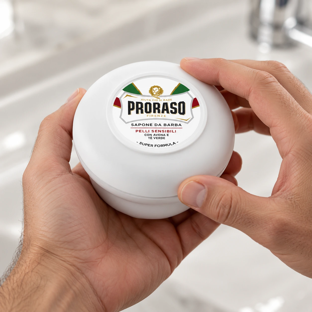 Мило для гоління White (New Version Super Formula) Shaving soap для чутливої шкіри — фото 2