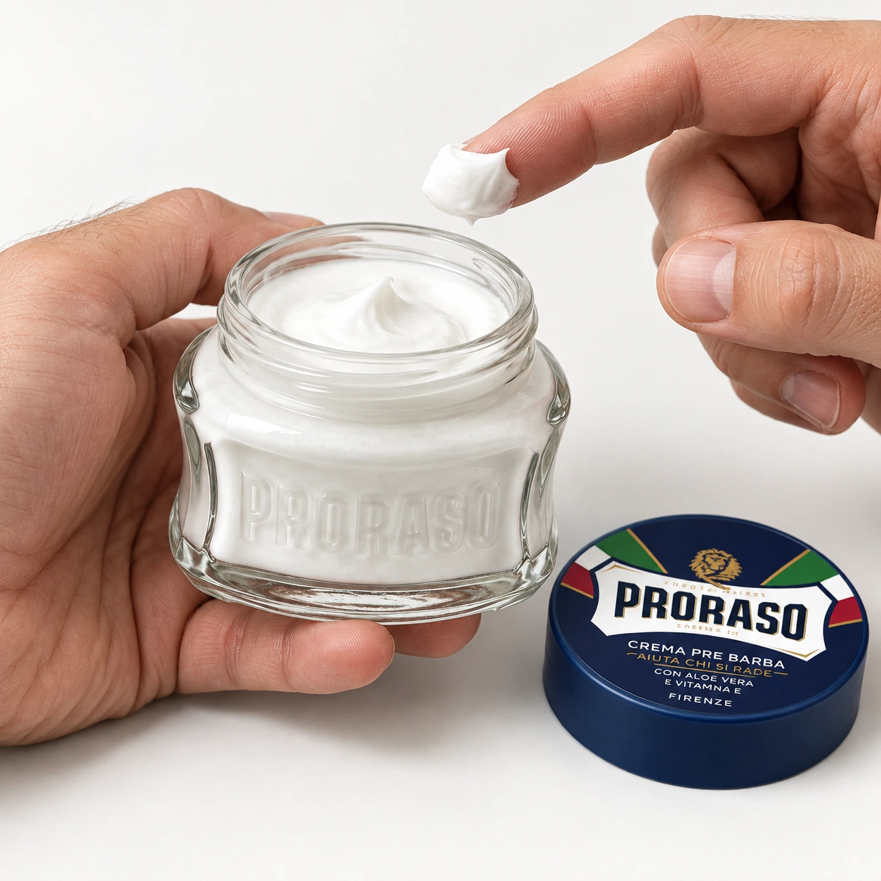 Крем перед голінням Blue Pre-shaving cream Алое та вітамін Е — фото 2