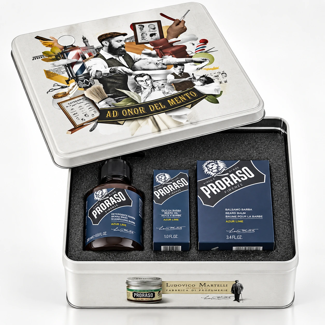 Набір Для Бороди Metal Box Beard Care Azur Lime Gift Set — фото 1