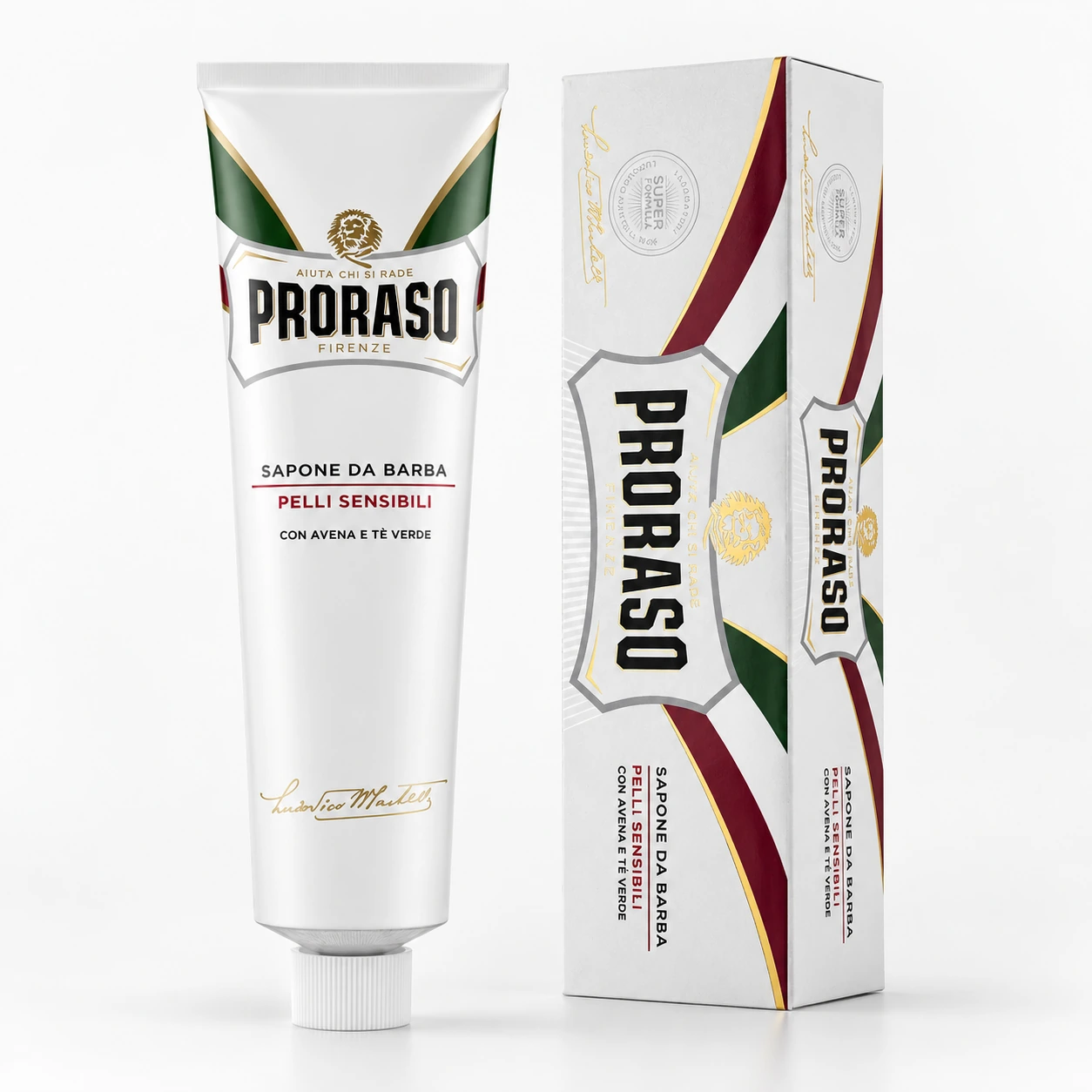 Крем Для Гоління White (New Version) Shaving Cream Tube Sensitive Green Tea — фото 1