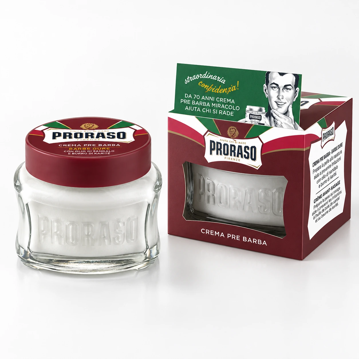 Крем перед голінням Red (New Version) Pre-shaving cream з олією ши для жорсткої щетини — фото 1