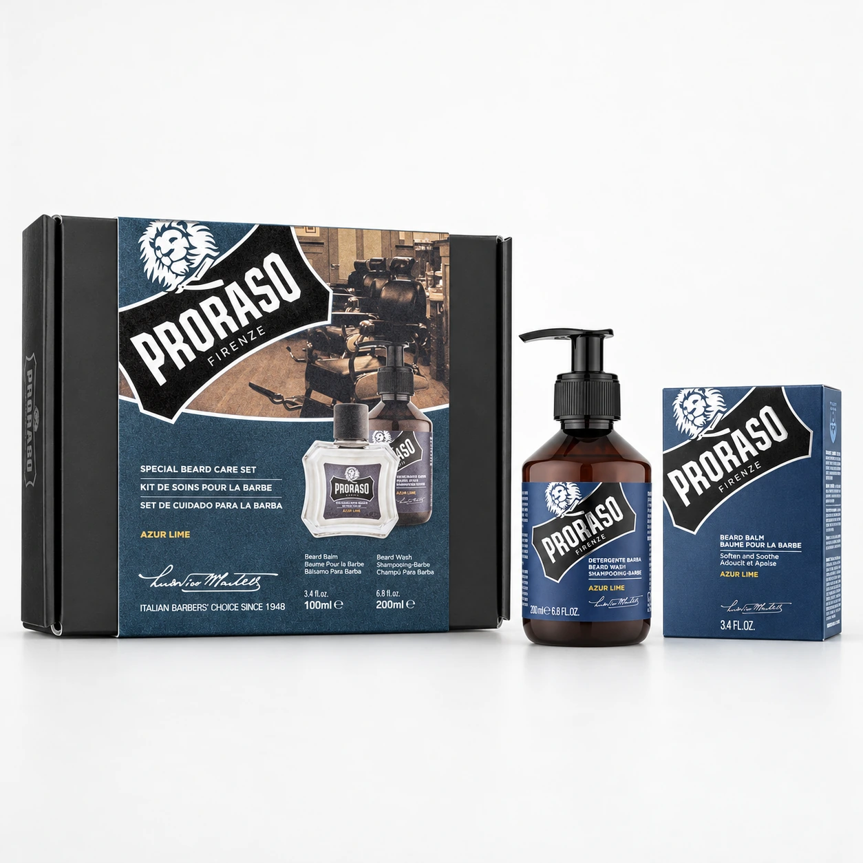 Набір для бороди Duo Pack Balm + Shampoo Azur Lime — фото 1